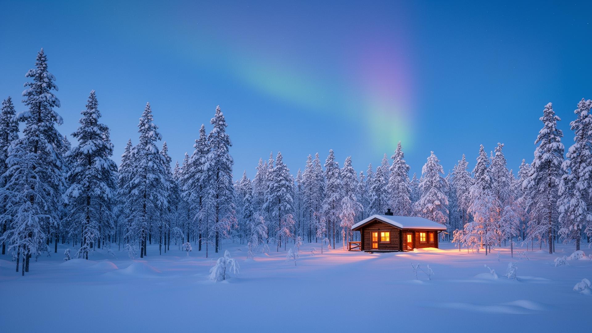 Forest landscape in Finnish Lapland